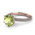 Hidden Halo Round Peridot Engagement Ring - Ashley No. 702 image 1
