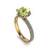 Hidden Halo Round Peridot Engagement Ring - Ashley No. 701 image 2