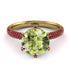 Hidden Halo Round Peridot Engagement Ring - Ashley No. 710 image 3