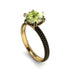 Hidden Halo Round Peridot Engagement Ring - Ashley No. 707 image 2