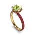 Hidden Halo Round Peridot Engagement Ring - Ashley No. 710 image 2