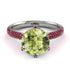 Hidden Halo Round Peridot Engagement Ring - Ashley No. 712 image 3