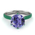 Hidden Halo Round Tanzanite Engagement Ring - Ashley No. 206 image 3