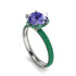Hidden Halo Round Tanzanite Engagement Ring - Ashley No. 206 image 2