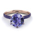 Hidden Halo Round Tanzanite Engagement Ring - Ashley No. 214 image 3