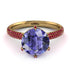 Hidden Halo Round Tanzanite Engagement Ring - Ashley No. 210 image 3