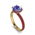 Hidden Halo Round Tanzanite Engagement Ring - Ashley No. 210 image 2