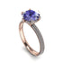 Hidden Halo Round Tanzanite Engagement Ring - Ashley No. 202 image 2