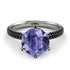 Hidden Halo Round Tanzanite Engagement Ring - Ashley No. 209 image 3