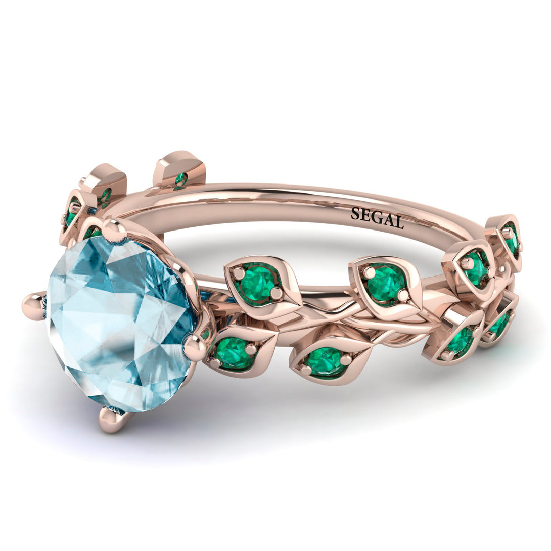 Leaves All Around Aquamarine Ring - Sydney 2ct  No. 405
