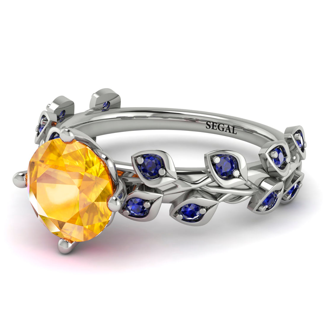 Leaves All Around Yellow Diamond Ring - Sydney 2ct No. 1015