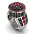 Round Ruby Mens Luxury Ring - Chris No. 42 image 1
