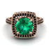 Round Emerald Double Halo Engagement Ring - Kayleigh No. 35 image 3