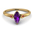 Marquise Amethyst Geometrical Engagement Ring - Reese No. 310 image 1