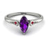 Marquise Amethyst Geometrical Engagement Ring - Reese No. 312 image 1