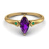 Marquise Amethyst Geometrical Engagement Ring - Reese No. 304 image 1