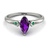 Marquise Amethyst Geometrical Engagement Ring - Reese No. 306 image 1