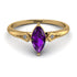 Marquise Amethyst Geometrical Engagement Ring - Reese No. 301 image 1