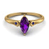 Marquise Amethyst Geometrical Engagement Ring - Reese No. 313 image 1