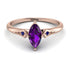 Marquise Amethyst Geometrical Engagement Ring - Reese No. 314 image 1