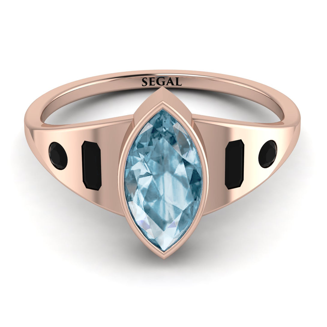 Marquise Bezel Aquamarine Ring - Juliana No. 408