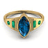Marquise Bezel Blue Topaz Ring - Juliana No. 504 image 1