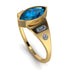 Marquise Bezel Blue Topaz Ring - Juliana No. 501 image 2