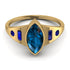 Marquise Bezel Blue Topaz Ring - Juliana No. 513 image 1