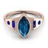 Marquise Bezel Blue Topaz Ring - Juliana No. 514 image 1
