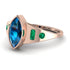 Marquise Bezel Blue Topaz Ring - Juliana No. 505 image 3