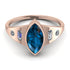 Marquise Bezel Blue Topaz Ring - Juliana No. 502 image 1