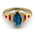 Marquise Bezel Blue Topaz Ring - Juliana No. 510 image 1