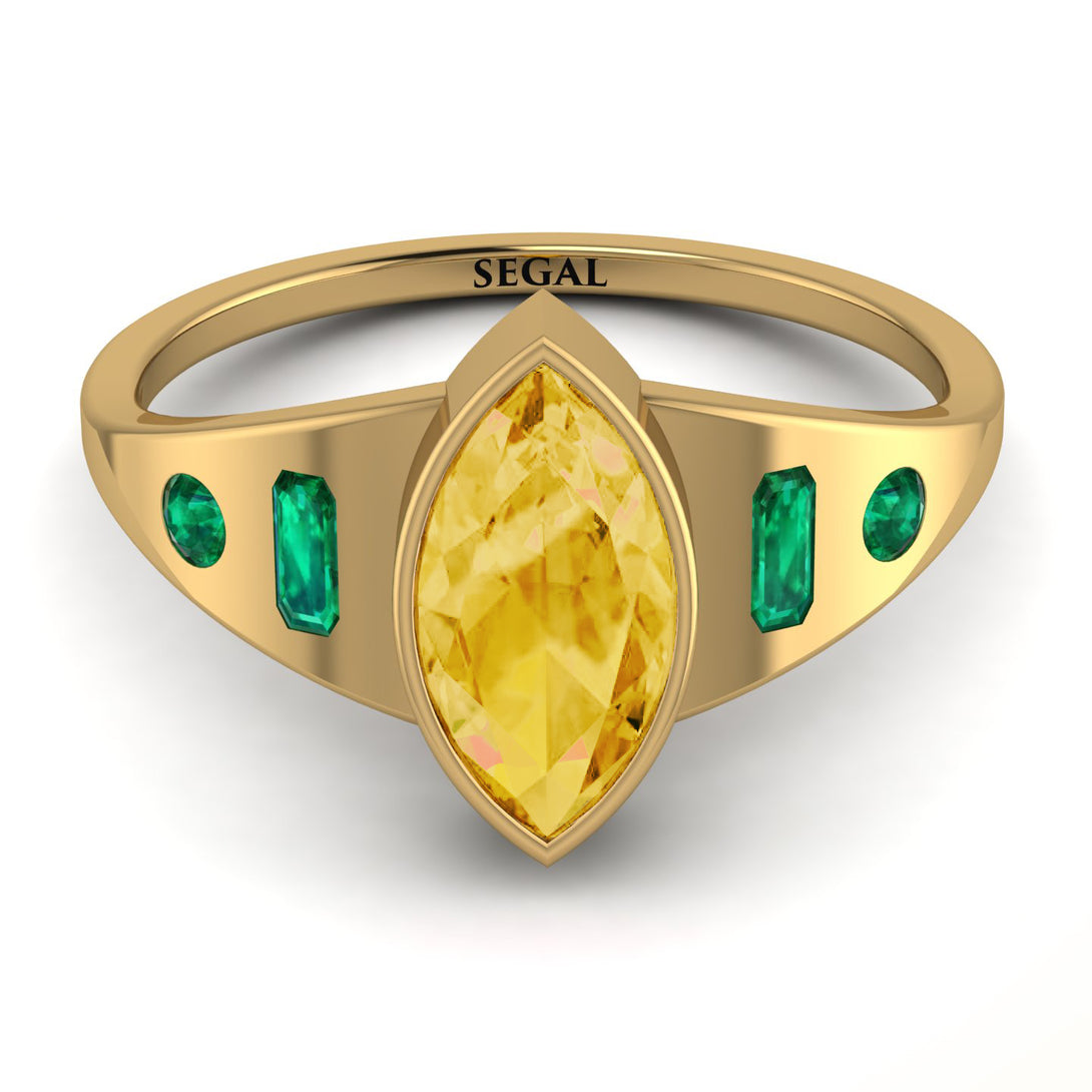Marquise Bezel Citrine Ring - Juliana No. 604