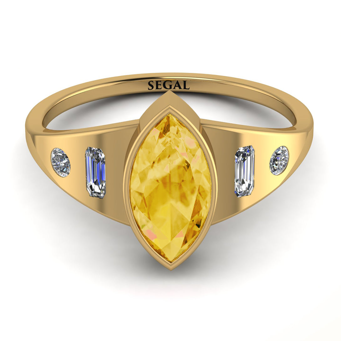 Marquise Bezel Citrine Ring - Juliana No. 601