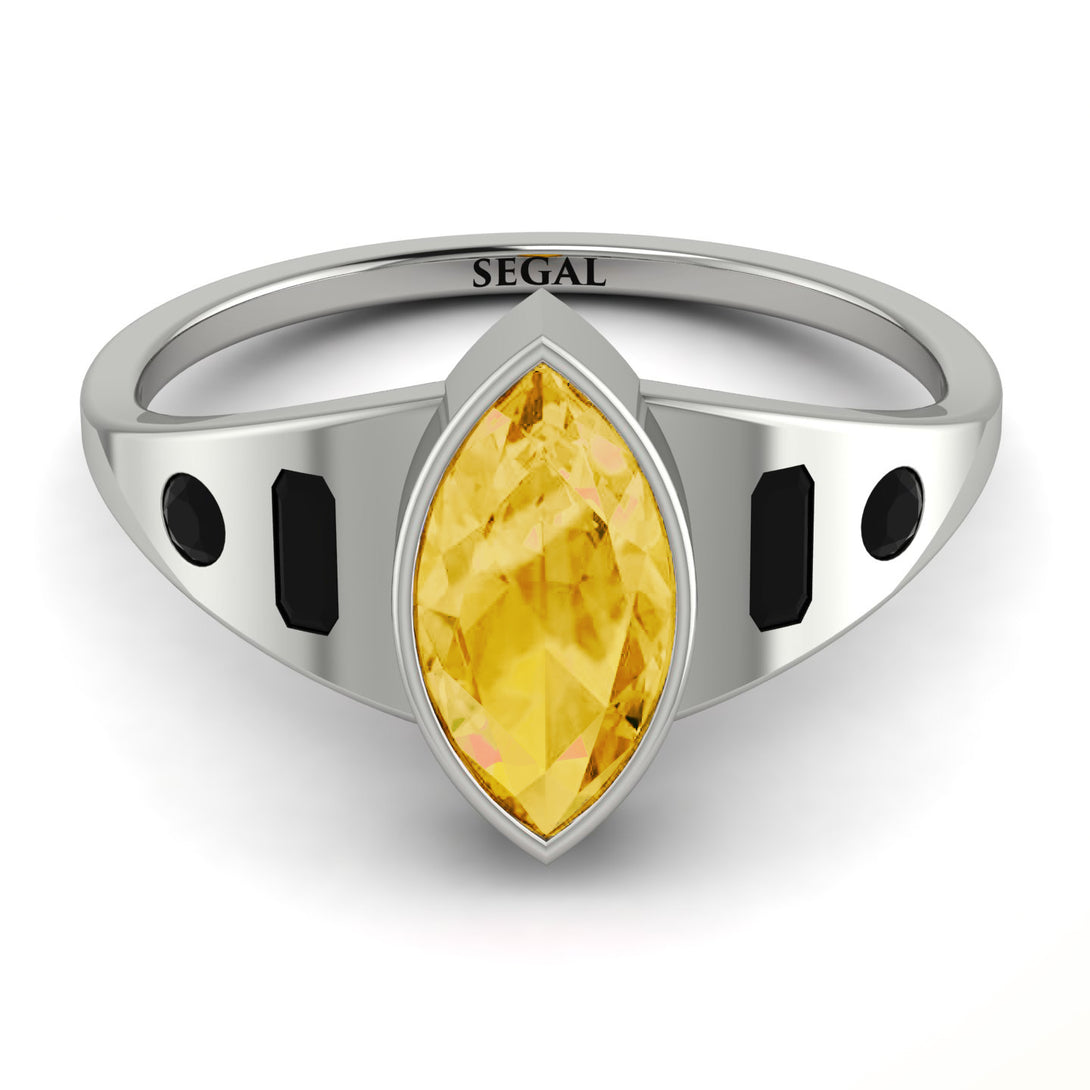 Marquise Bezel Citrine Ring - Juliana No. 609