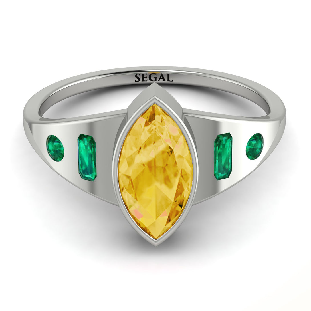 Marquise Bezel Citrine Ring - Juliana No. 606