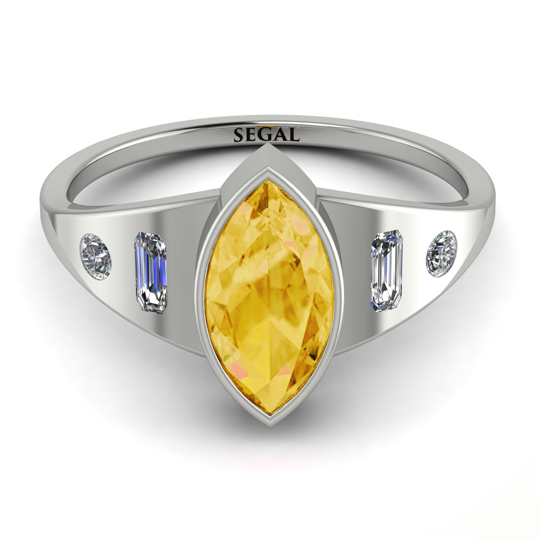 Marquise Bezel Citrine Ring - Juliana No. 603