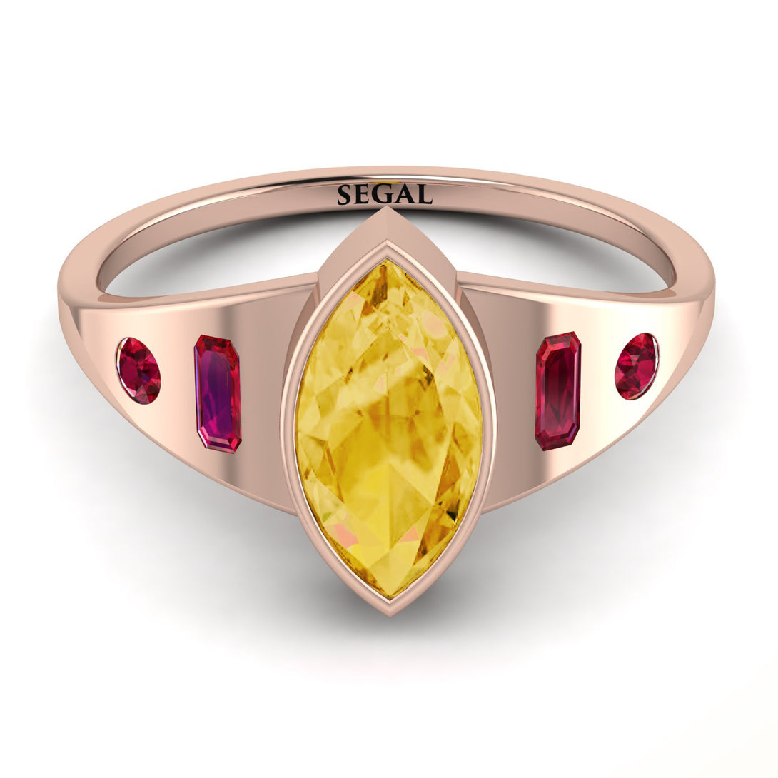 Marquise Bezel Citrine Ring - Juliana No. 611