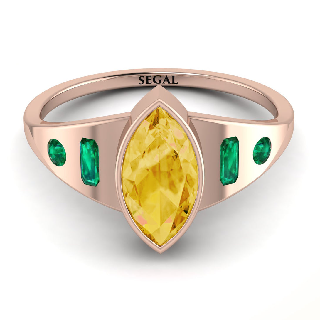 Marquise Bezel Citrine Ring - Juliana No. 605