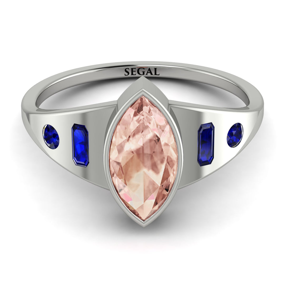 Marquise Bezel Morganite Ring - Juliana No. 915