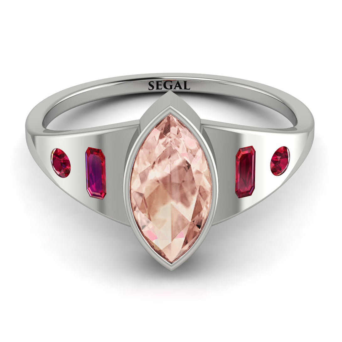Marquise Bezel Morganite Ring - Juliana No. 912
