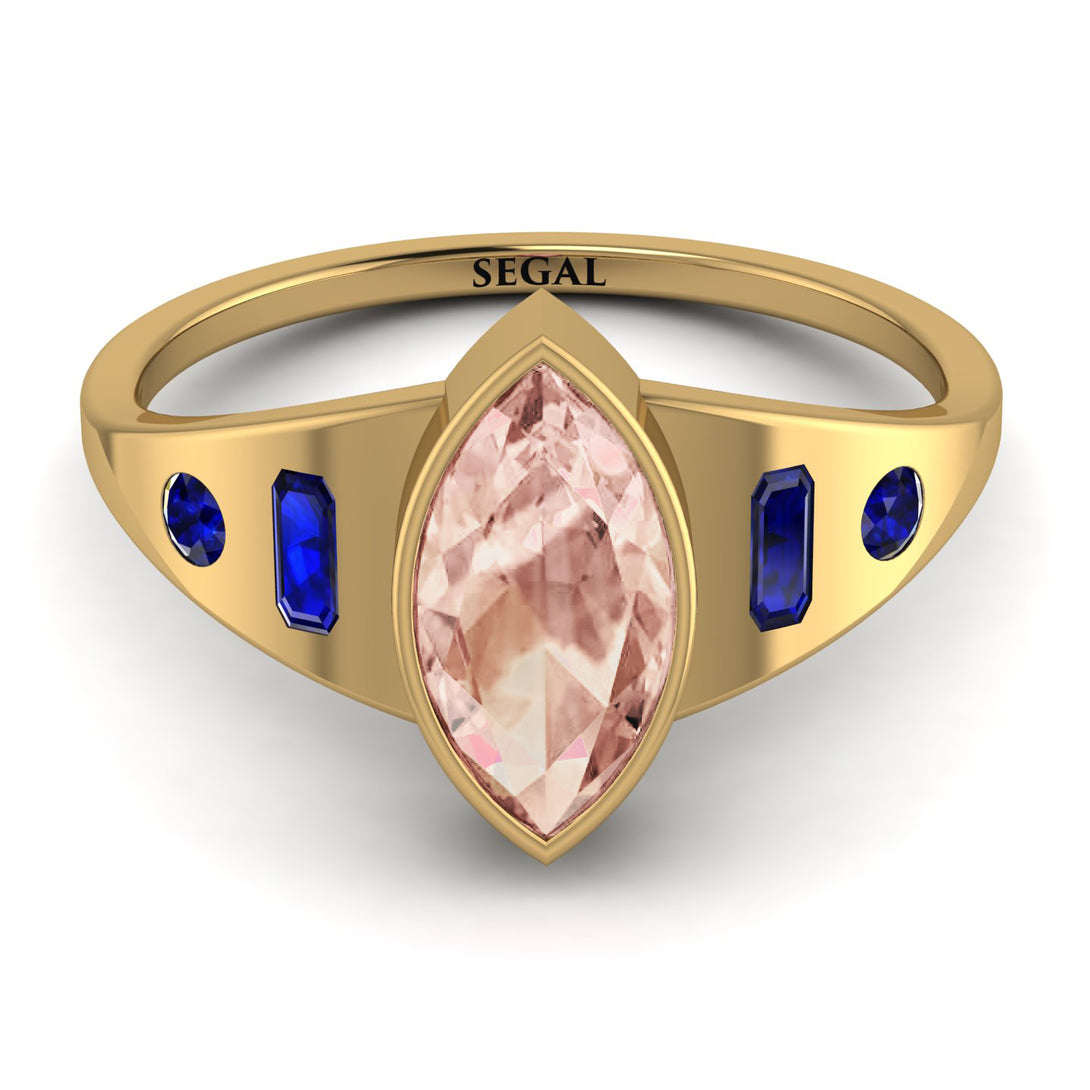 Marquise Bezel Morganite Ring - Juliana No. 913
