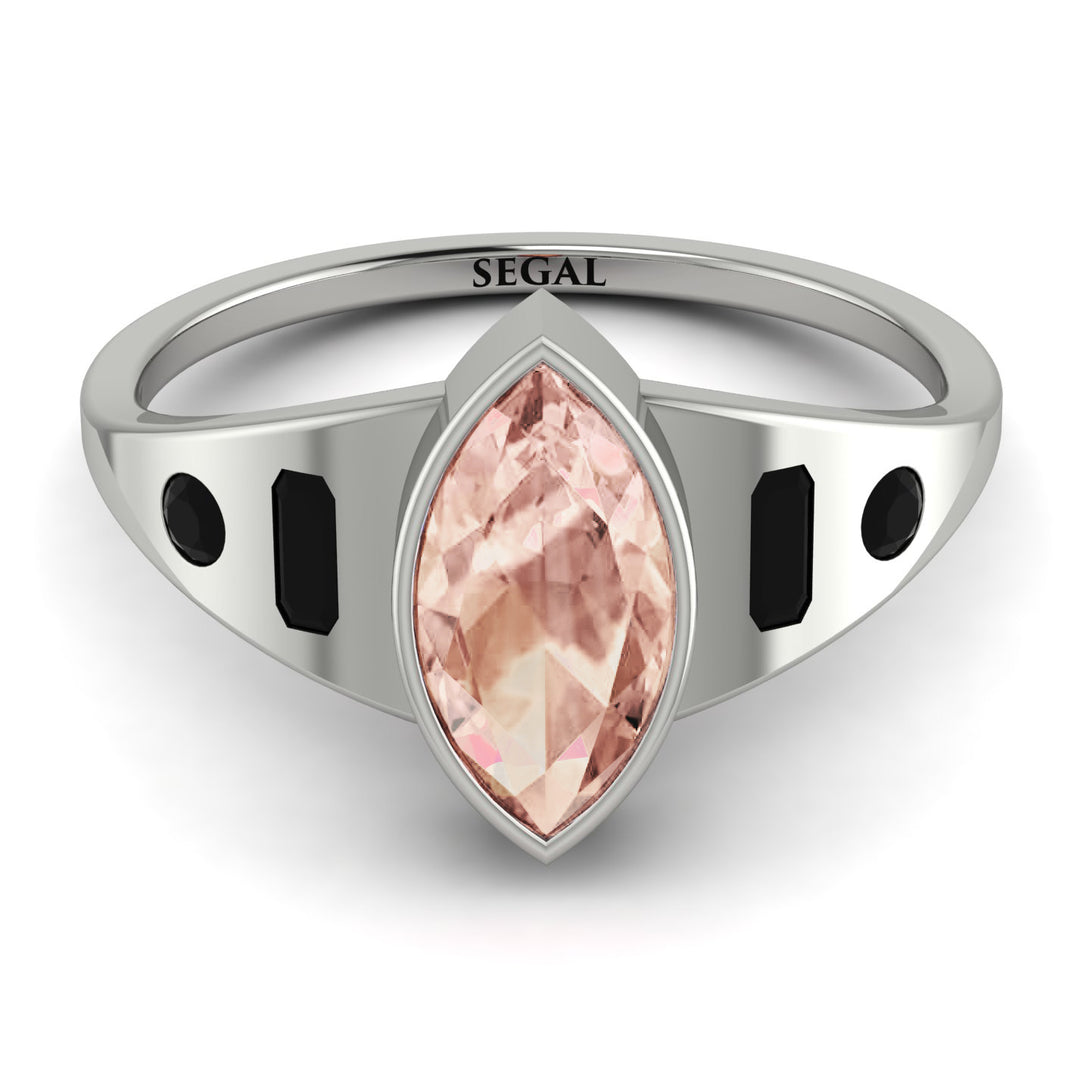 Marquise Bezel Morganite Ring - Juliana No. 909
