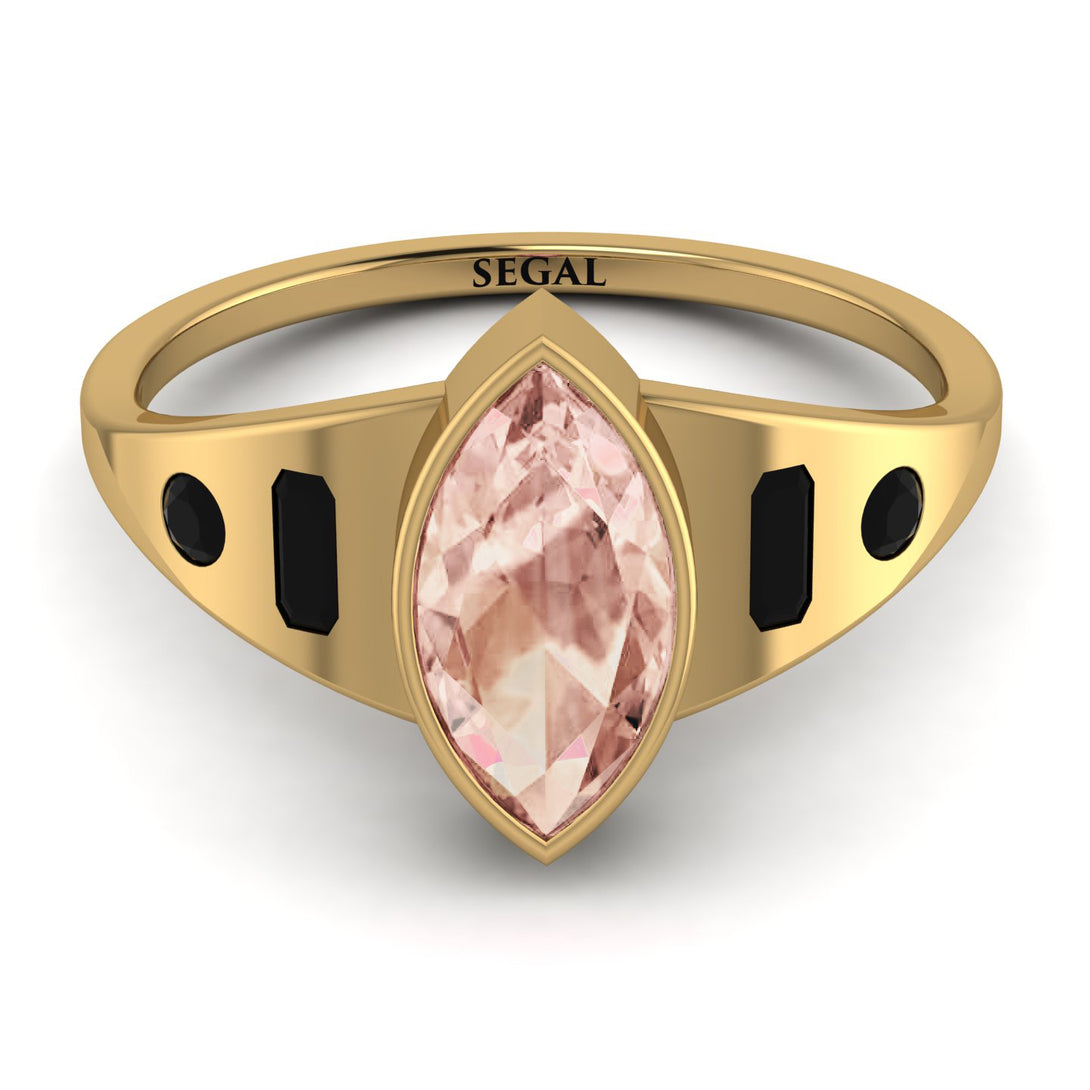 Marquise Bezel Morganite Ring - Juliana No. 907