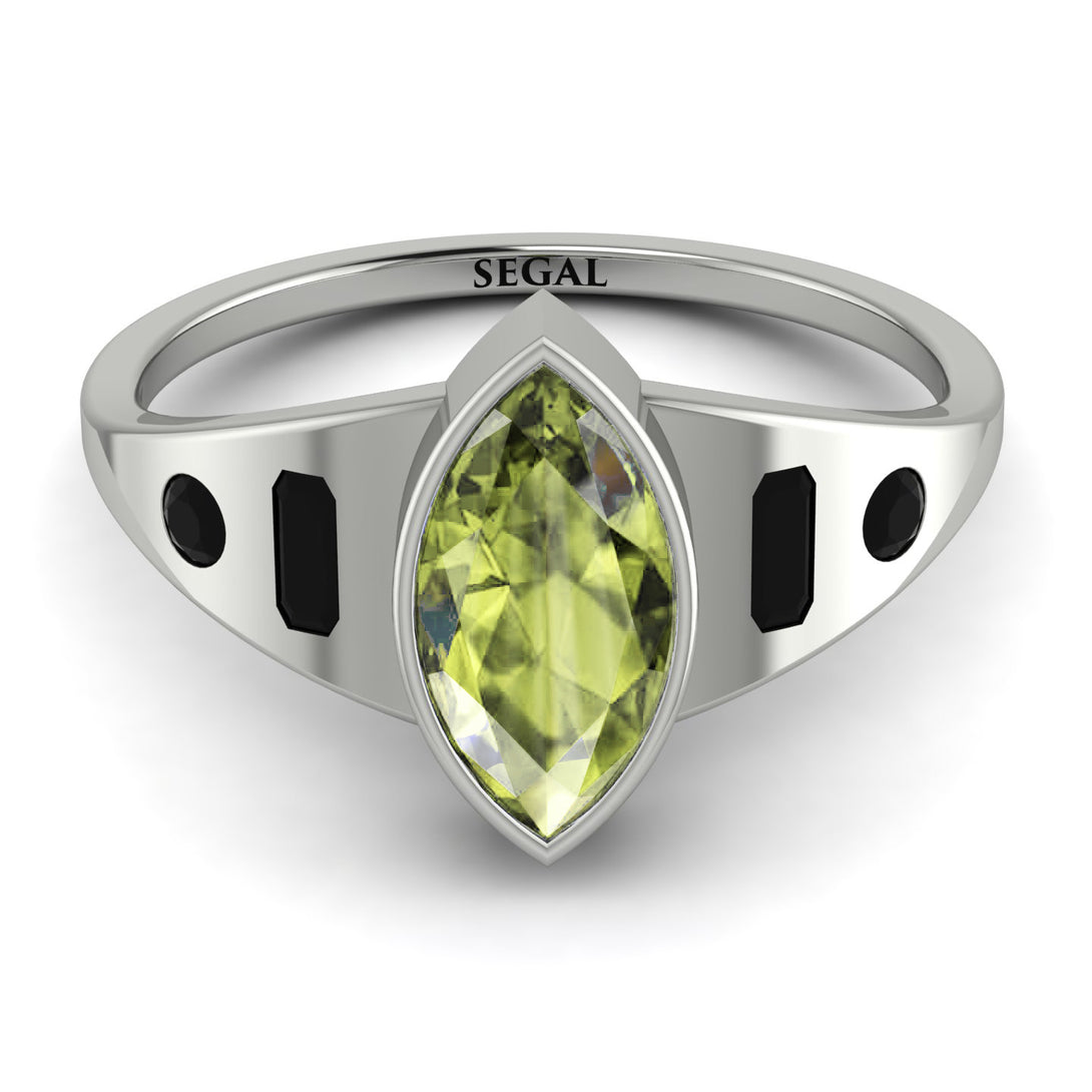 Marquise Bezel Peridot Ring - Juliana No. 709
