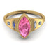 Marquise Bezel Pink Moissanite Ring - Juliana No. 801 image 1