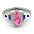Marquise Bezel Pink Moissanite Ring - Juliana No. 815 image 1