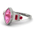 Marquise Bezel Pink Moissanite Ring - Juliana No. 812 image 3