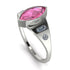 Marquise Bezel Pink Moissanite Ring - Juliana No. 803 image 2