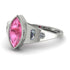 Marquise Bezel Pink Moissanite Ring - Juliana No. 803 image 3